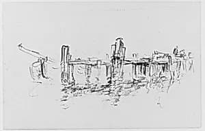Dock Study (from Sketchbook) by Henry Ward Ranger