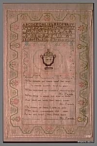 Embroidered Sampler by Betsey N. Davidson