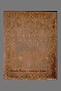 Embroidered sampler by Amanda Harper