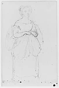Female Figure (from Sketchbook) by Asher Brown Durand
