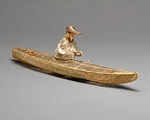 Kayak Model with Hunter by Unknown Artist