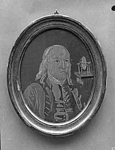 Portrait Panel of Benjamin Franklin by Unknown Artist