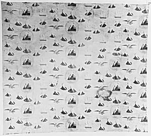 Wholecloth coverlet by Unknown Artist
