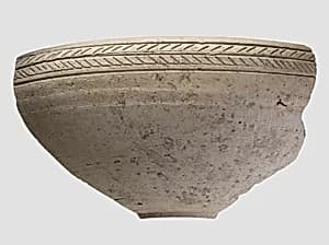 Bowl rim sherd with incised decoration by Unknown Artist