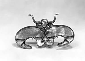 Compartmented pendant with a bull's head by Unknown Artist