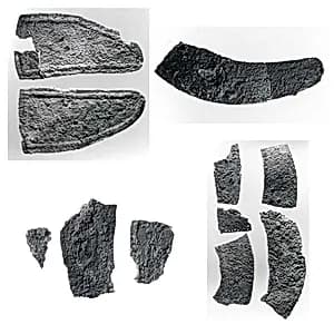 Crested helmet fragments by Unknown Artist