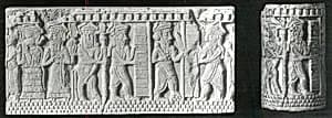 Cylinder with a ritual scene by Unknown Artist