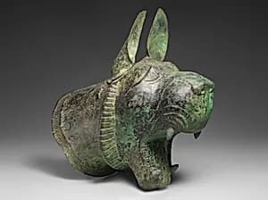 Head of a lion-griffin by Unknown Artist