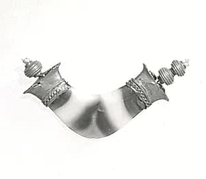 Part of a necklace: pendant and beads by Unknown Artist