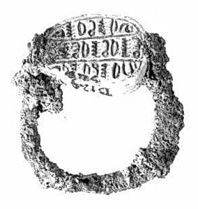 Scarab seal ring with Hyksos-period an-ra inscription by Unknown Artist
