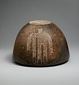 Bowl, Incised Hands by Unknown Artist