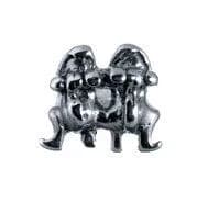 Cast Gold Double Frog Pendant by Unknown Artist