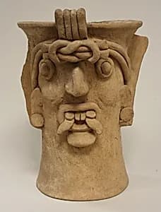 Ceramic Head Vessel by Unknown Artist