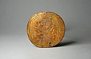 Copper Disk Ornament by Unknown Artist