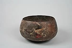 Greyware Bowl with Incised Designs by Unknown Artist