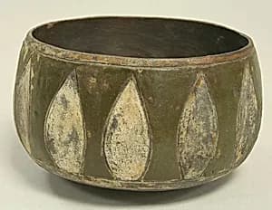 Greyware Bowl with Incised Designs by Unknown Artist