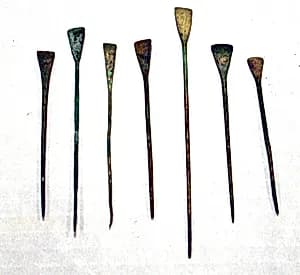 Hammered Copper Pin (tupu) by Unknown Artist