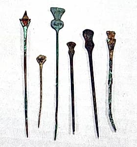 Hammered Silver Pin (tupu) by Unknown Artist