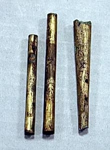 Hammered Silver Tube Ornament by Unknown Artist