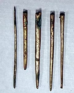 Hammered Silver Tube Ornament by Unknown Artist