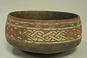 Incised Painted Bowl by Unknown Artist