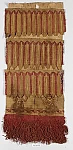 Joined Tapestry Fragments with Fringe by Unknown Artist