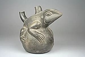Lizard Stirrup Spout Jar by Unknown Artist