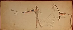 Maffet Ledger: Indian Shooting Gun by Unknown Artist