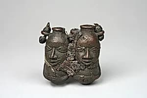 Medicine Vessel: Two Figures by Unknown Artist