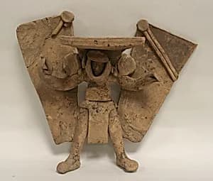 Standing Ceramic Winged Figure by Unknown Artist