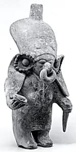 Standing Hollow Ceramic Figure by Unknown Artist