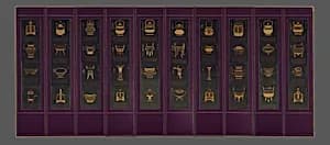 준이종정도 자수 병풍 조선 |尊彛鐘鼎圖 刺繡 屛風 朝鮮|Ancient Ritual Bronzes by Unknown Artist