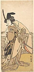 The Second Yamashita Kinsaku in the Role of Onna Kusunoki by Katsukawa Shunkō