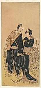 The Third Segawa Sojuro and the Third Segawa Kikunojo as Lovers by Katsukawa Shunkō