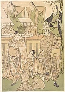 Ichikawa Danjuro Fifth as Kyo no Jiro in Disguise as Dekuroku byoe the Stree Puppet-showman by Torii Kiyonaga