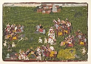 Maharana Sangram Singh Hunting Wild Boar by Unknown Artist