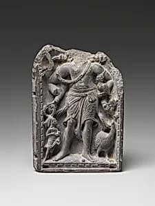 Panel of a Portable Shrine with Karttikeya, the God of War by Unknown Artist