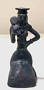 Mirror Handle with a Woman Holding a Mirror by Unknown Artist