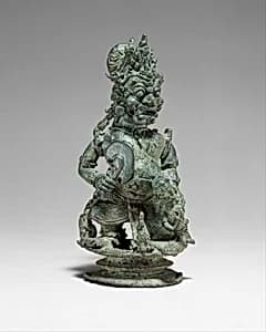 Top of a Bell in the Form of a Demon King or Guardian by Unknown Artist