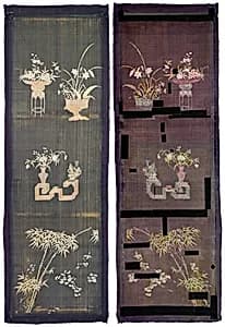 Embroidered Panel (from set of four) by Unknown Artist