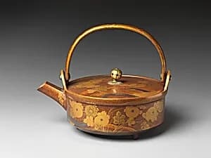Sake Ewer with Decoration of Chrysanthemums on a Stream Bank by Unknown Artist