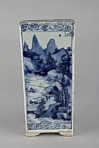 Table screen with immortals and landscape by Unknown Artist