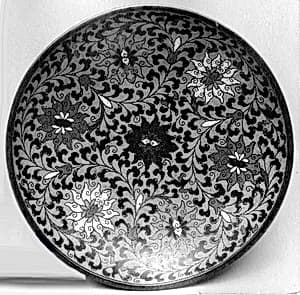 Dish with Stylized Flowers by Unknown Artist