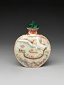 Snuff Bottle with Scene of Dragon-Boat Festival by Unknown Artist