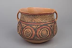 Jar with Spiral Decoration and Cross Hatching by Unknown Artist