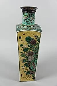 Square vase with scenes of four seasons by Unknown Artist