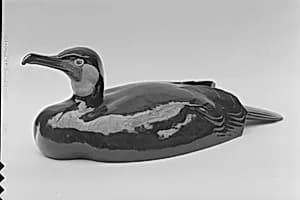 Figure of Cormorant by Tennozan Kawashima