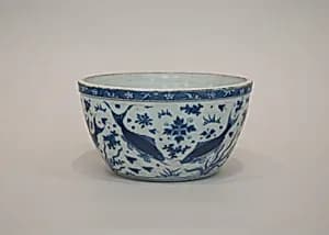 Bowl with fish in pond by Unknown Artist