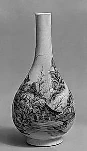 Vase with landscape by Unknown Artist