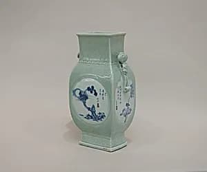Vase with poetric scenes by Unknown Artist